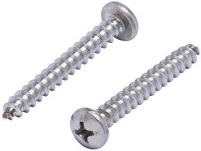 10 x 1-1/2" Stainless Pan Head Phillips Wood Screw (50pc) 18-8 (304) Stainless Steel Screws Corrosion Resistant Deep Cut Drive Pan Head by Bolt Dropper