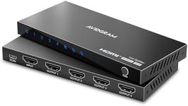 HDMI Splitter 1 in 4 Out 4K 60Hz 4:4:4, AVIDGRAM HDMI 4 Port Splitter with Copy, Downscaler, and Auto Mode for Four Identical Display Support 1080p 120Hz HDCP 2.2 HDR10 18Gbps 3D (Mirror Only)