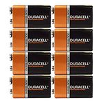 DURACELL ENERPAK Coppertop Batteries, 9V, 8 Pack