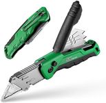 SK Folding Utility Knife with Additional Wire Cutter, Quick Change Box Cutter, Blade Storage in Handle, Extra 4 SK2M Blades Included