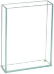 Royal Imports Flower Glass Vase Decorative Centerpiece for Home or Wedding by Royal Imports - Flat Rectangle Plate Glass, 7" W x 10" H, Clear