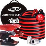 TOPDC Jumper Cables 1-Gauge 25-FT 700Amp Heavy Duty Booster Cables with Carry Bag (1AWG x 25')