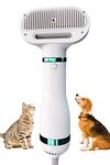 Pet Hair Dryer with Dog Slicker Brush, 2-IN-1 Pet Grooming Brush Dog Blower Professional Grooming Tool for Small and Medium Dogs and Cats