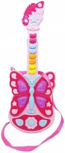 SDMAX Pink Guitar Toy for Girls and kids, Electronic Guitar Toy with Light and Sound, Musical Instrument for Music loving Kids, Instrument Toy for Beginner Children