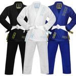 Trepace Initial BJJ Gi Adults Lightweight IBJJF Brazilian Jiu Jitsu Gi Kimono for Men & Women Includes Pants & White Belt Training & Competitions, Tear Resistance Uniforms Designed (White, A4)