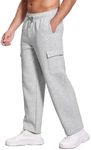 Men's Fleece Cargo Sweatpants Strai
