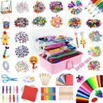 zycBernoi 3200+ Pcs Art and Craft Supplies for Kids, Crafting Supply Set Kits for Kids Ages 3 4 5 6 7 8 9 10 11 &12 Years Old Girl and Boy Birthday Christmas Gift Ideas for Preschool Kids Project Activity