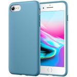 JETech Silicone Case for iPhone SE 3/2 (2022/2020 Edition), iPhone 8 and iPhone 7, 4.7-Inch, Silky-Soft Touch Full-Body Protective Case, Shockproof Cover with Microfiber Lining (Cornflower)