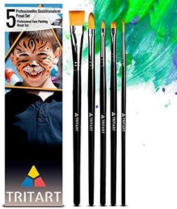 Set di 5 pennelli da trucco PREGIATI | Pennelli per trucchi da carnevale truccabimbi trucchi per Halloween | Pennelli per make-up teatrale | Set di pennelli professionali sintetici
