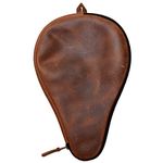 Hide & Drink, Leather Ping Pong Paddle Case Professional Table Tennis Bag Protector Pouch Travel, Handmade Includes 101 Year Warranty :: Bourbon Brown