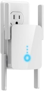 WLM Fastest WiFi Extender Signal Booster for Home - Up to 9000 sq. ft Coverage, Easy Set Up WiFi Repeater Wireless Signal Booster with Ethernet Port, Long Range, Ultra-Stable Router Internet Booster