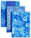 Maison d' Hermine Dish Towels 100% Cotton Kitchen Towels Absorbent Dishcloth for Home, Kitchen, Dining, Cocktail Parties & Camping, Indigo Love - Spring/Summer (Set of 3)