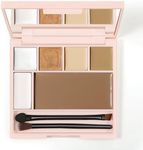 Boobeen 6 Colors Cream Contour Makeup Palette, Highlighter and Bronzer Palette Powder Kit with Mirror&Brush, Waterproof Concealer for Women