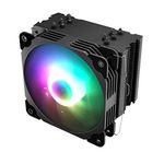 Vetroo V5 Black CPU Cooler, 5 Direct Contact Heat Pipes, 120mm PWM Addressable RGB Lighting, LGA 1700/1200/115X AMD AM4 Support (Black)