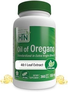 Health Thru Nutrition Oil of Oregano 360 Mini-Softgels | Wild Harvested | European 40:1 Origanum Vulgare Equivalent to 600mg Oregano in Extra Virgin Olive Oil | Non-GMO Gluten Free (Pack of 360)