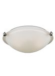 Sea Gull Lighting 7543502-962 Clip Ceiling Flush Mount Two-Light Fixture, Brushed Nickel Finish