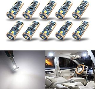 iBrightstar Newest Extremely Bright Wedge T10 168 194 LED Bulbs for Car Interior Dome Map Door Courtesy License Plate Lights, Xenon White