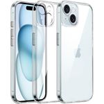 Amozo Case Compatible for iPhone 15 Plus Cover | Transparent Ultra Hybrid Drop and Camera Protection Back Cover Case Compatible for iPhone 15 Plus (TPU + Polycarbonate)