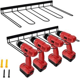 BELLE VOUS Lot de 2 Supports pour Rangement des Outils Électriques - Support Mural pour Garage et Atelier - Rack Organisateur Outil Tournevis et Perceuse - Panneau Porte Outils
