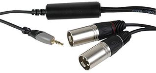 Pulse PLS00550 Ground Loop Isolator, 3.5 mm Stereo Jack Plug to 2x XLR Plugs