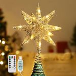 Lewondr Christmas Star Tree Topper,