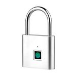 Smart Fingerprint Padlock Rechargeable Keyless 10 Fingerprints Morse Code Emergency Unlocking Easy Operation IP56 Waterproof Anti-Theft Security Padlock Door Luggage Backpack Lock HAVOU