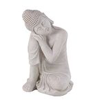 Deco 79 Magnesium Oxide Buddha Garden Sculpture, 19" x 13" x 28", Gray