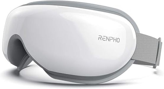 RENPHO Eyeris 1- Masajeador de ojos con calor, Música Bluetooth, Masaje vibratorio, Plegable masajeador ocular para aliviar la tensión ocular Ojos secos Mejorar el sueñ, regalos originales para mujer