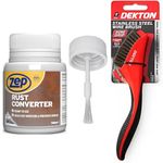 Zep Rust Converter With Soft Grip Steel Wire Brush - Rust Converter For Metal, Rust Rust Converter For Cars, Rust Converters & Rust Removers, Rust Inhibitor, Car Rust Treatment For Metal