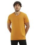 Jockey Men's Regular Fit V Neck Half Sleeved T-Shirt 2726_Desert Sun_S