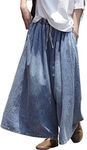 EXPOING Extra Wide Leg Denim Pants 