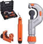 VEVOR 3PCS Tubing Cutter Set, 3/16"-2" O.D. Copper Pipe Cutter, 1/8"-7/8" O.D. Mini Tube Cutter and Deburring Tool, Heavy Duty Pipe Cutter Set for Copper, Aluminum, Stainless Steel, Plastic Pipes