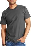 Hanes mens Beefyt T-shirt, Classic Heavyweight Cotton Crewneck Tee, Roomy Fit, 1 Or 2 Pack, Available in Tall, Smoke Gray - 1 Pack, 4X-Large