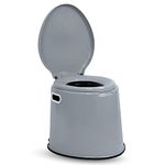 KosmoCare Portable Commode Toilet Stool | Toilet Commode for patients | Indian Commode Stool | Commode Chair | Portable Toilet Seat for Adult, Kids and Handicap People (Grey)