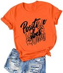 Nlife Women Faith T-Shirt Graphic Funny T Shirt Cute Tops Teen Girl Tees, I-orange, Small