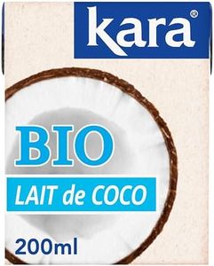 KARA - Lait de Coco BIO - 100% Biologique - Sans Additifs et Sans Gluten - 200 ml