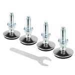 Zernmiarder 4pcs Silver Adjustable Leveling Feet Heavy Duty, 2 Inch Furniture Levelers, Adjustable Leg Levelers for Cabinet Table Sofa Self ( with M10 T Nut )