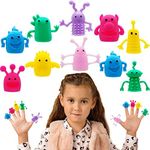 20 PCS Cute Finger Puppets Toys,Monster Stretchy Finger Puppets Fidget Toys,Soft Rubber Finger Doll Toys for Role Playing,Party,Christmas