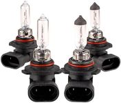 TIRARP 9005＆9006 Halogen Bulbs Headlight Bulb 9005 Halogen Bulb with Light Long Life Replacement, Amber Yellow (9005＆9006, 4 Pack)