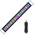 Zingbabu Aquarium Light, 25W RGB Full Spectrum Fish Tank Light, Super Slim Fish Tank Aquatic Plant Grow Lighting,24-34 in Alu Alloy Shell Extendable Brackets Fish Lamp