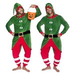 Funziez! Christmas Adult Costume Onesie - Elf Costume, Large