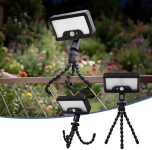 2 Pack Solar Grill Lights with 92 LEDs, 3 Motion Sensor Light Modes & Energy-Saving Desigh, 360° Adjustable Smoker BBQ Grill Accessories, Octopus Shaped, Grill Gifts for Him Her Parents Husbands