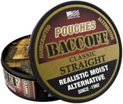 1 Can, BaccOff Classic Straight Pouches, Premium Tobacco Free, Nicotine Free Snuff Alternative