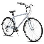 Hiland 700C Hybrid Bike for Men Whith Shimano 7speeds Retro-Styled Cruiser Bicycle 50cm