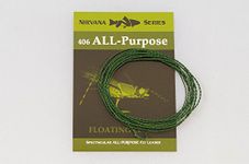 NIRVANA ON THE FLY Fly Leader, 4-6wt, Olive, 5.5ft - 406 All-Purpose Floating Furled Leader