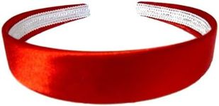 Aliceband - Brightly coloured plain 2.5cm wide satin headband alice band[Red]