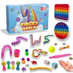 35 Pcs, Infinite World Fidget Pack, Sensory Fidget Toy Set, Anxiety and Stress Relief, Kids and Adults Gift, Pop it, Infinity Cube, Autism, ADHD, Anxiety