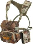 NEW VIEW Binocular Harness Chest Pack with Detachable Rangefinder Pouch, Adjustable Bino Harness & Rain Cover, Ideal for Hunting, Hiking - Camo & Quiet L, Camo Quiet, Medium, Outdoor