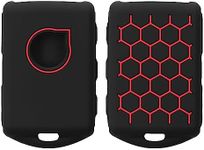 kwmobile Key Cover Compatible with Volvo 4-Button car Key Keyless Go - Soft Silicone Car Key Fob Holder Protector Case - Black/Red