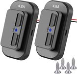 Leepiya 12v USB Outlet 2 Pieces 12 Volt USB Charger Multi Port with Dual Port 12V-24V Quick Car Charger for Cars Bus RV Boat Automotive Marine ATV Truck (Panel Mount - No Need to Drill Large Holes)